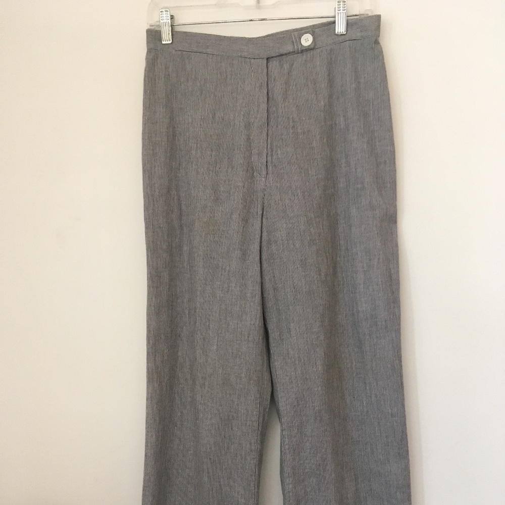 Vintage Seersucker High Waist Pants